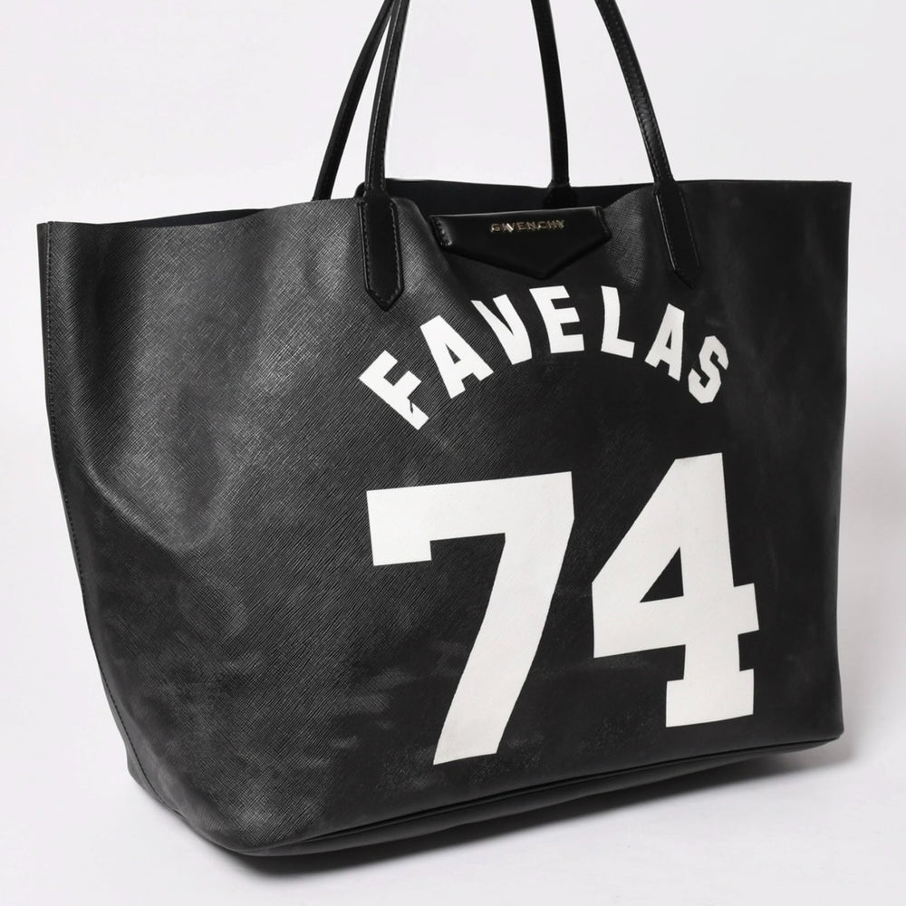 GIVENCHY Antigona Favelas 74 Large Tote Bag 3C0184 Shopping Bag Black White Riccardo Tisci Leather Good Condition Used 4a003518