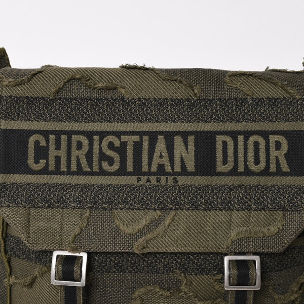 Very good condition Christian Dior Camp Shoulder Bag Khaki Camouflage Canvas 50-MA-0210 Used 4a003521