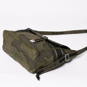 Very good condition Christian Dior Camp Shoulder Bag Khaki Camouflage Canvas 50-MA-0210 Used 4a003521