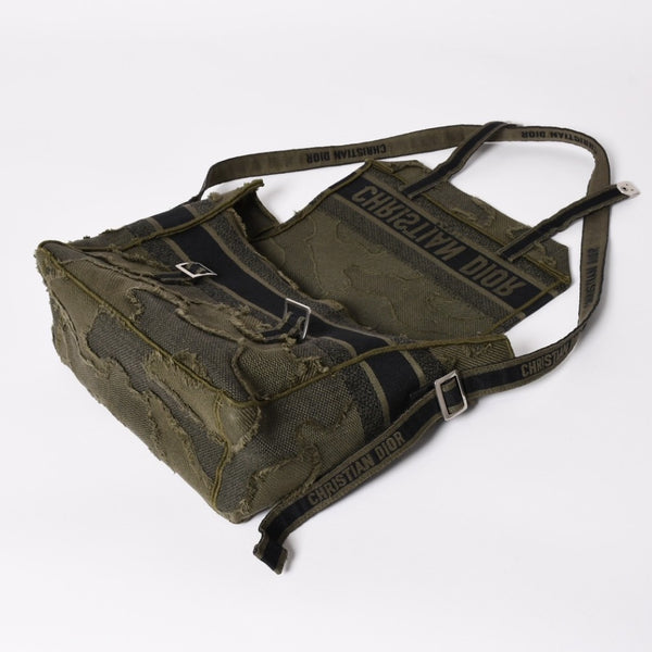 Very good condition Christian Dior Camp Shoulder Bag Khaki Camouflage Canvas 50-MA-0210 Used 4a003521