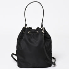 Load image into Gallery viewer, 極美品 PRADA プラダ Nylon Bag ナイロンバッグ Hand Bag ハンドバッグ ラインストーン トライアングルロゴ ブラック 中古 4a003519