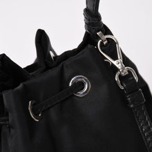 Load image into Gallery viewer, 極美品 PRADA プラダ Nylon Bag ナイロンバッグ Hand Bag ハンドバッグ ラインストーン トライアングルロゴ ブラック 中古 4a003519
