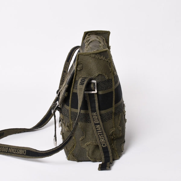 Very good condition Christian Dior Camp Shoulder Bag Khaki Camouflage Canvas 50-MA-0210 Used 4a003521