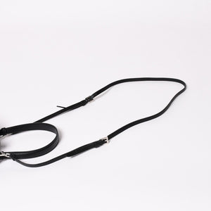 Very Good Condition PRADA Nylon Bag Hand Bag Rhinestone Triangle Logo Black Used 4a003519