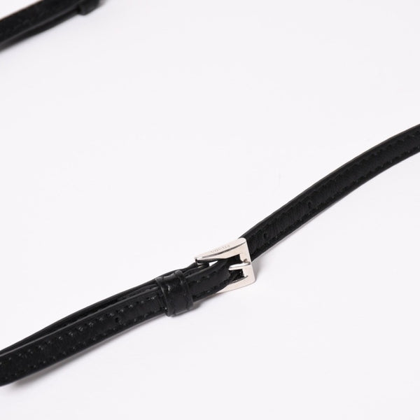 Very Good Condition PRADA Nylon Bag Hand Bag Rhinestone Triangle Logo Black Used 4a003519