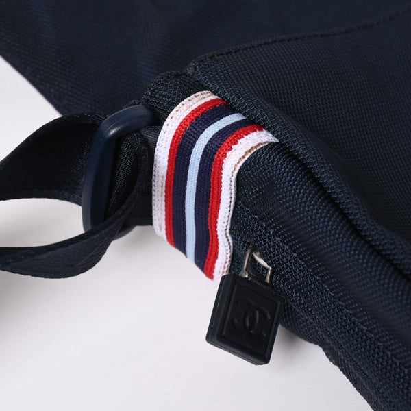 Very Good Condition CHANEL CHANEL Sports Line Shoulder Bag A31243 10th Series Coco Mark Navy Ivory Silver Hardware Used 4a003492