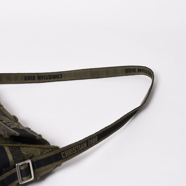 Very good condition Christian Dior Camp Shoulder Bag Khaki Camouflage Canvas 50-MA-0210 Used 4a003521