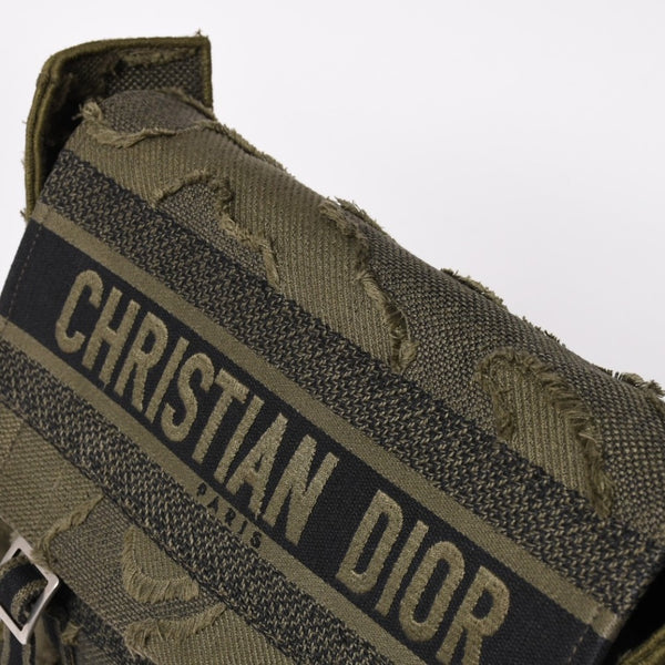 Very good condition Christian Dior Camp Shoulder Bag Khaki Camouflage Canvas 50-MA-0210 Used 4a003521