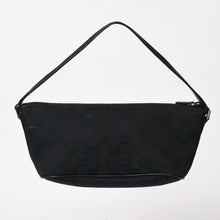 Load image into Gallery viewer, 極美品 GUCCI グッチ Hand Bag ハンドバッグ 039・1103 Black ブラック GGキャンバス シルバー金具 中古 4a003699