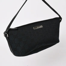 Load image into Gallery viewer, 極美品 GUCCI グッチ Hand Bag ハンドバッグ 039・1103 Black ブラック GGキャンバス シルバー金具 中古 4a003699