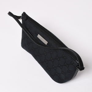 Very good condition GUCCI Hand Bag 039・1103 Black GG canvas Silver metal fittings Used 4a003699