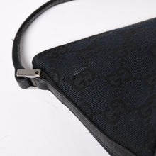 Load image into Gallery viewer, 極美品 GUCCI グッチ Hand Bag ハンドバッグ 039・1103 Black ブラック GGキャンバス シルバー金具 中古 4a003699