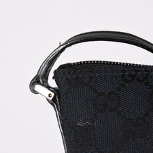 Load image into Gallery viewer, 極美品 GUCCI グッチ Hand Bag ハンドバッグ 039・1103 Black ブラック GGキャンバス シルバー金具 中古 4a003699
