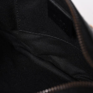 Very good condition GUCCI Hand Bag 039・1103 Black GG canvas Silver metal fittings Used 4a003699
