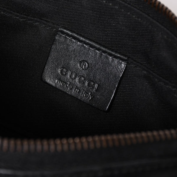 Very good condition GUCCI Hand Bag 039・1103 Black GG canvas Silver metal fittings Used 4a003699