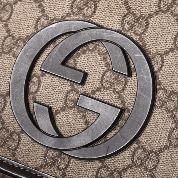 Very Good Condition GUCCI GG Supreme Canvas Messenger Shoulder Bag Silver Hardware 223661 Used 4a003529