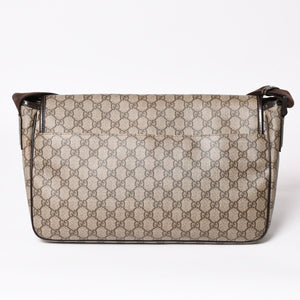 Very Good Condition GUCCI GG Supreme Canvas Messenger Shoulder Bag Silver Hardware 223661 Used 4a003529