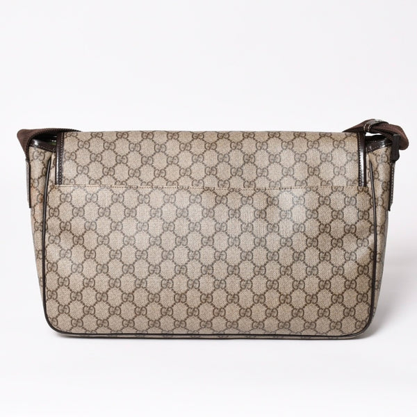 Very Good Condition GUCCI GG Supreme Canvas Messenger Shoulder Bag Silver Hardware 223661 Used 4a003529