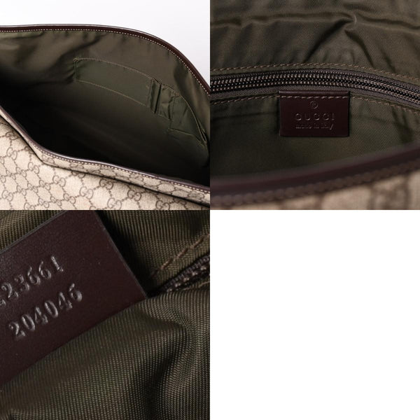 Very Good Condition GUCCI GG Supreme Canvas Messenger Shoulder Bag Silver Hardware 223661 Used 4a003529