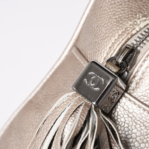 CHANEL Chanel Matelasse Cocomark Mini Boston Bag No. 9 Handbag Caviar Skin Quilted Bronze Style Gold Silver Hardware Good Condition Used 4a003711