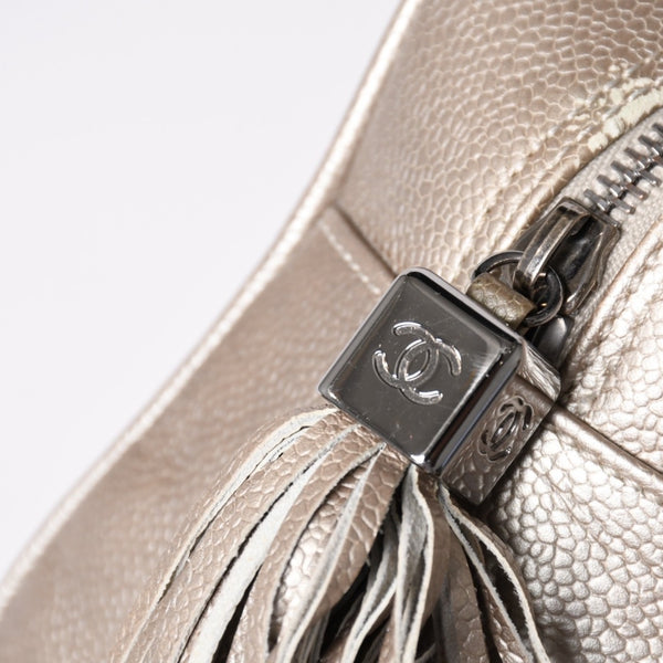 CHANEL Chanel Matelasse Cocomark Mini Boston Bag No. 9 Handbag Caviar Skin Quilted Bronze Style Gold Silver Hardware Good Condition Used 4a003711
