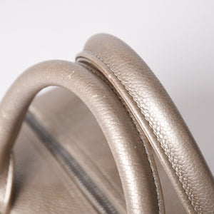 CHANEL Chanel Matelasse Cocomark Mini Boston Bag No. 9 Handbag Caviar Skin Quilted Bronze Style Gold Silver Hardware Good Condition Used 4a003711