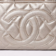 Load image into Gallery viewer, CHANEL シャネル マトラッセ ココマークミニボストンバッグ 9番台 ハンドバッグ キャビアスキン キルティング ブロンズ調 ゴールド シルバー金具 美品 中古 4a003711