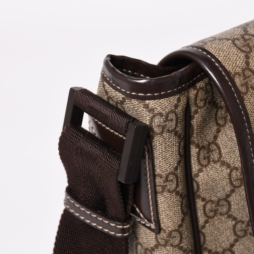 Very Good Condition GUCCI GG Supreme Canvas Messenger Shoulder Bag Silver Hardware 223661 Used 4a003529