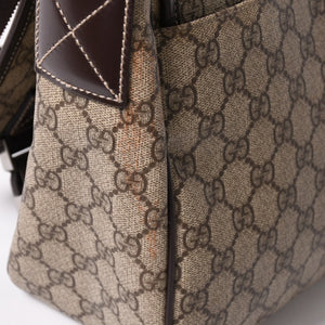Very Good Condition GUCCI GG Supreme Canvas Messenger Shoulder Bag Silver Hardware 223661 Used 4a003529