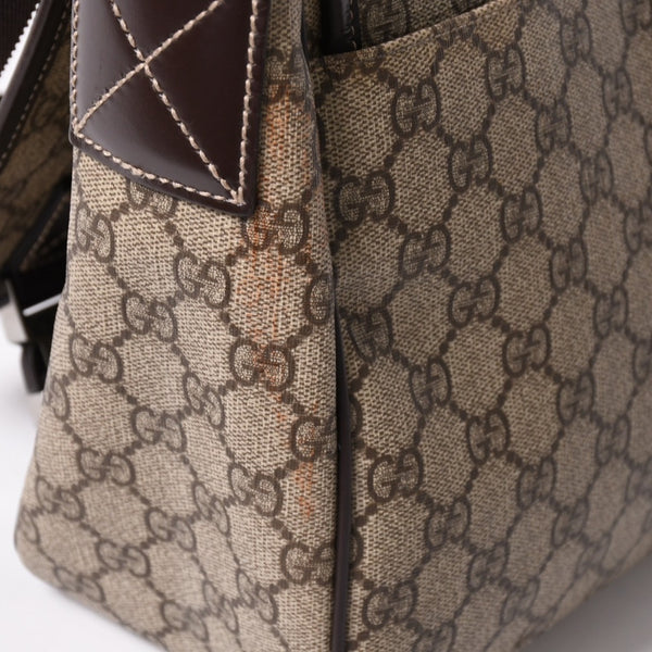 Very Good Condition GUCCI GG Supreme Canvas Messenger Shoulder Bag Silver Hardware 223661 Used 4a003529