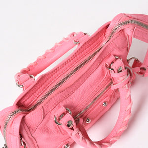 極美品 BALENCIAGA バレンシアガ ルシティナノ ハンドバッグ 453205 ショルダーバッグ 2WAY レザー シルバー金具 中古 4a003548