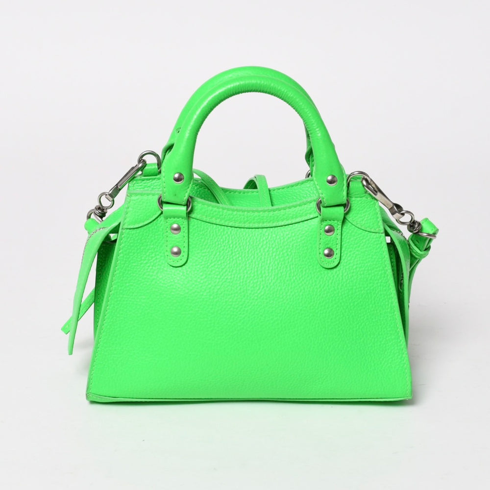 極美品 BALENCIAGA バレンシアガ Mini Neo Classic City Shoulder Bag/FF20749/WS20749 ショルダーバッグ グリーン シルバー金具 638524 中古 4a003484