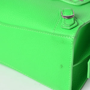 極美品 BALENCIAGA バレンシアガ Mini Neo Classic City Shoulder Bag/FF20749/WS20749 ショルダーバッグ グリーン シルバー金具 638524 中古 4a003484