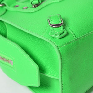 極美品 BALENCIAGA バレンシアガ Mini Neo Classic City Shoulder Bag/FF20749/WS20749 ショルダーバッグ グリーン シルバー金具 638524 中古 4a003484