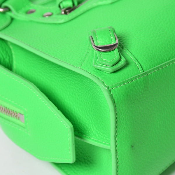 極美品 BALENCIAGA バレンシアガ Mini Neo Classic City Shoulder Bag/FF20749/WS20749 ショルダーバッグ グリーン シルバー金具 638524 中古 4a003484