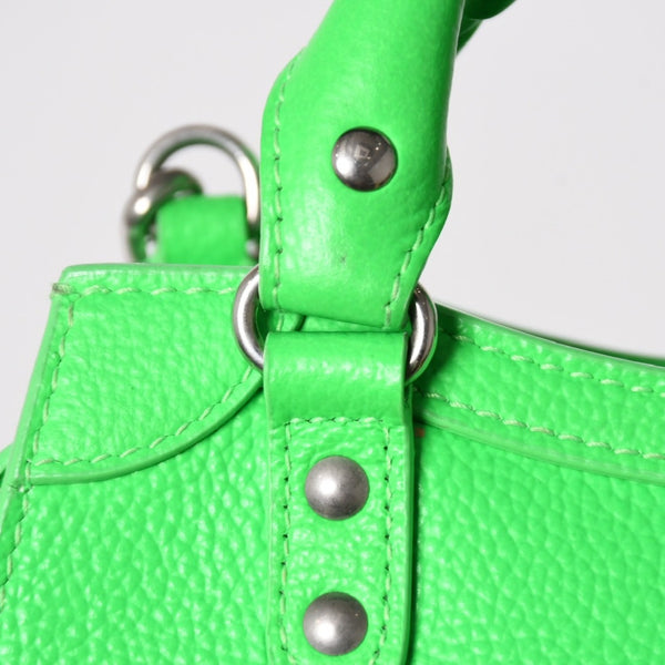 極美品 BALENCIAGA バレンシアガ Mini Neo Classic City Shoulder Bag/FF20749/WS20749 ショルダーバッグ グリーン シルバー金具 638524 中古 4a003484
