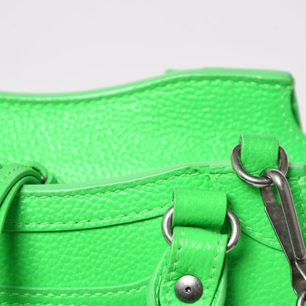 極美品 BALENCIAGA バレンシアガ Mini Neo Classic City Shoulder Bag/FF20749/WS20749 ショルダーバッグ グリーン シルバー金具 638524 中古 4a003484