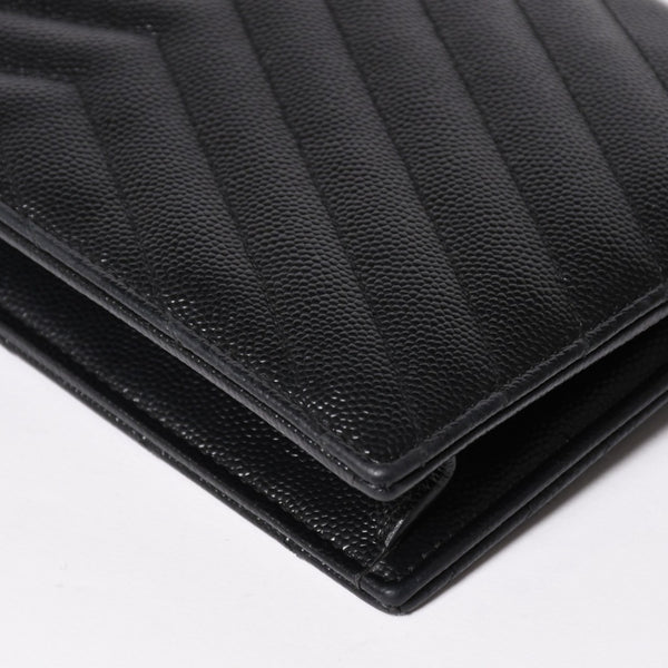 Very Good Condition SAINT LAURENT Cassandra Cassandra Leather Chain Wallet Chain Wallet Caviar Skin YBL393953・0418 Used 4a003538