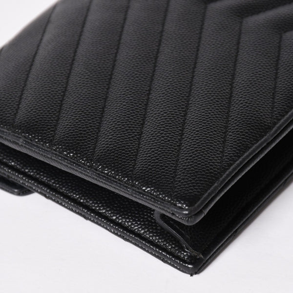 Very Good Condition SAINT LAURENT Cassandra Cassandra Leather Chain Wallet Chain Wallet Caviar Skin YBL393953・0418 Used 4a003538