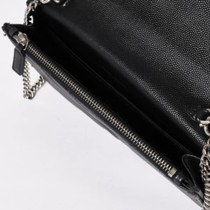 Very Good Condition SAINT LAURENT Cassandra Cassandra Leather Chain Wallet Chain Wallet Caviar Skin YBL393953・0418 Used 4a003538