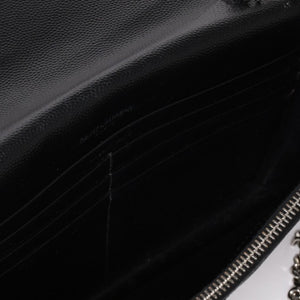 Very Good Condition SAINT LAURENT Cassandra Cassandra Leather Chain Wallet Chain Wallet Caviar Skin YBL393953・0418 Used 4a003538