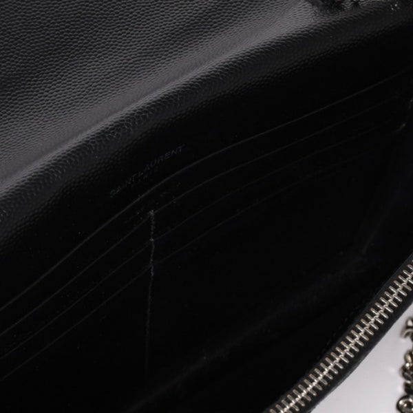 Very Good Condition SAINT LAURENT Cassandra Cassandra Leather Chain Wallet Chain Wallet Caviar Skin YBL393953・0418 Used 4a003538