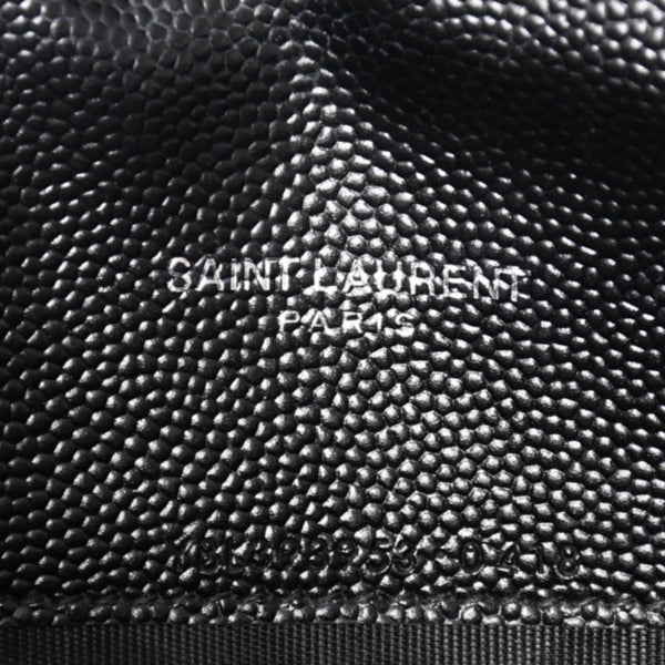 Very Good Condition SAINT LAURENT Cassandra Cassandra Leather Chain Wallet Chain Wallet Caviar Skin YBL393953・0418 Used 4a003538