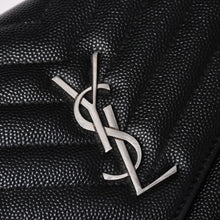 画像をギャラリービューアに読み込む, 極美品 SAINT LAURENT サンローラン Cassandra カサンドラ レザー Chain Wallet チェーンウォレット Caviar Skin キャビアスキン YBL393953・0418 中古 4a003538