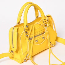 画像をギャラリービューアに読み込む, 極美品 BALENCIAGA バレンシアガ CLASSIC MINI CITY クラシック ミニ シティ 2WAYバッグ 300295 レザー イエロー 中古 4a003541
