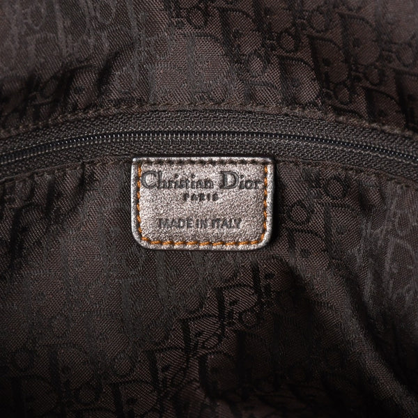 Christian Dior クリスチャンディオール ガウチョサドルハンドバッグ 26-MA-0076 ガリアーノ期 2006SS レザー ウエスタン調 メタリックブラウン 美品 中古 4a003475