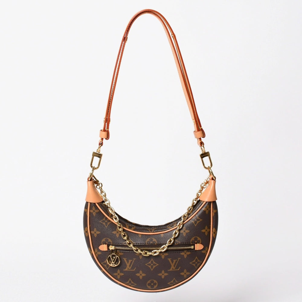 Very good condition LOUIS VUITTON Monogram Canvas M81098 Loop bag Crescent shape Gold hardware Used 4a003441