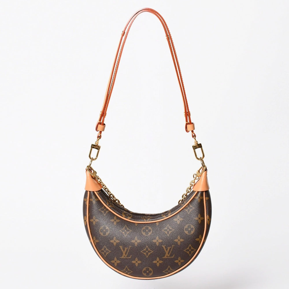 Very good condition LOUIS VUITTON Monogram Canvas M81098 Loop bag Crescent shape Gold hardware Used 4a003441