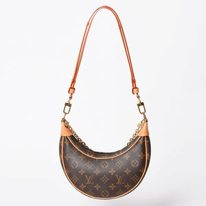 極美品 LOUIS VUITTON ルイヴィトン モノグラム キャンバス M81098 ループバッグ 三日月型 ゴールド金具 中古 4a003441