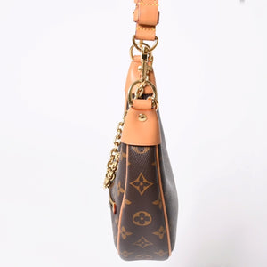 極美品 LOUIS VUITTON ルイヴィトン モノグラム キャンバス M81098 ループバッグ 三日月型 ゴールド金具 中古 4a003441